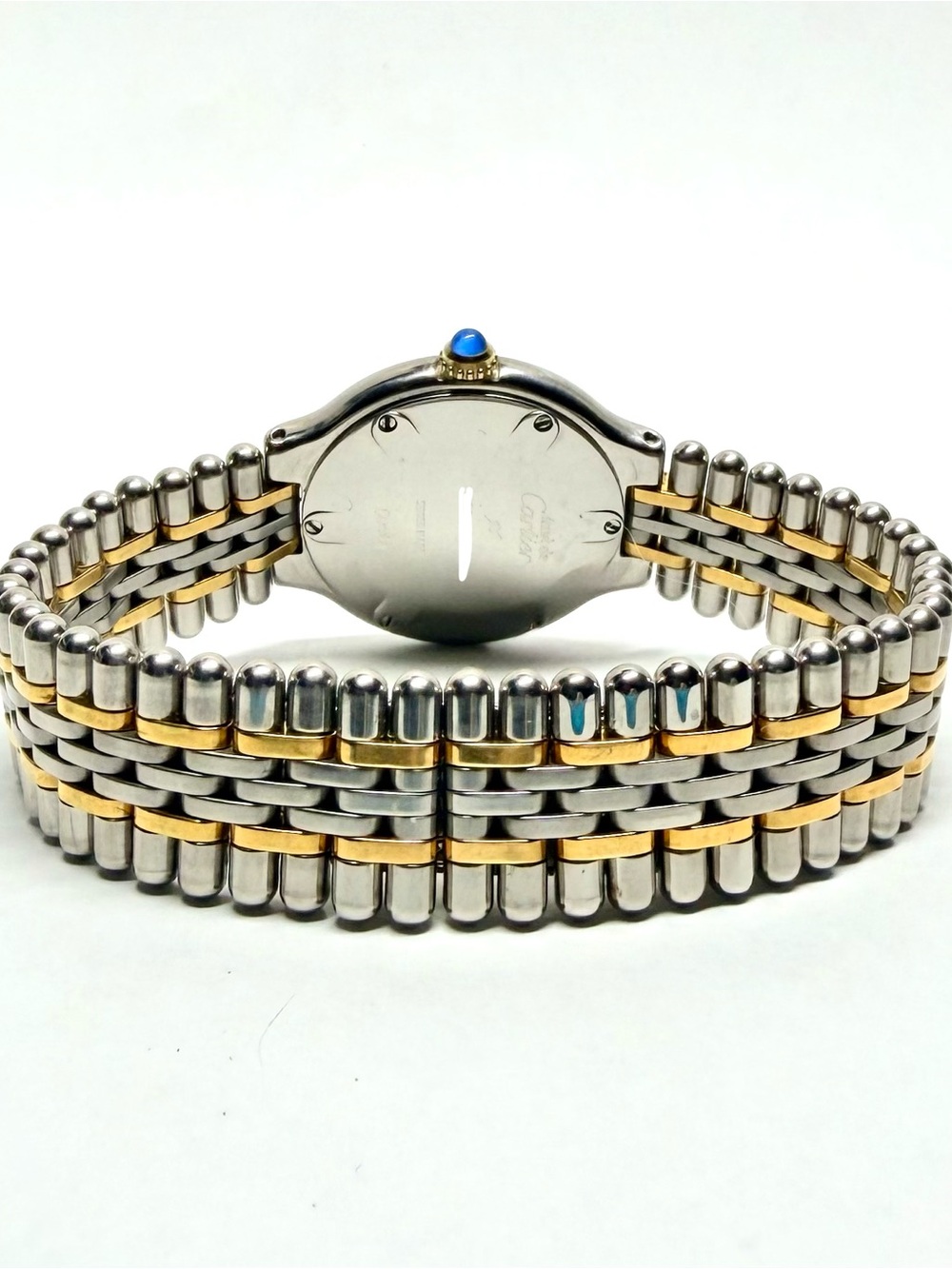 CARTIER MUST 21 Quartz 28mm 2 Tone ~0.60TCW Diamond Watch Cream Dial - Picture 7 of 7